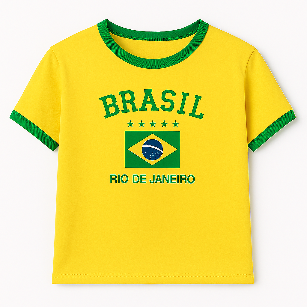 Yellow Brazil Baby Tee