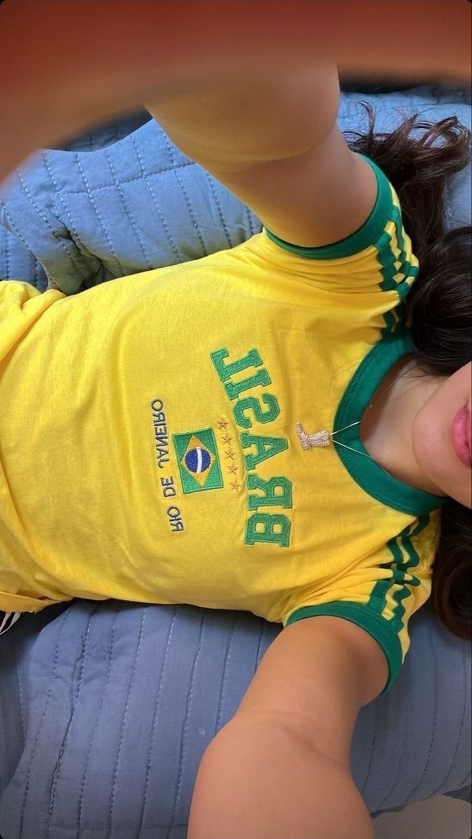 Yellow Brazil Baby Tee